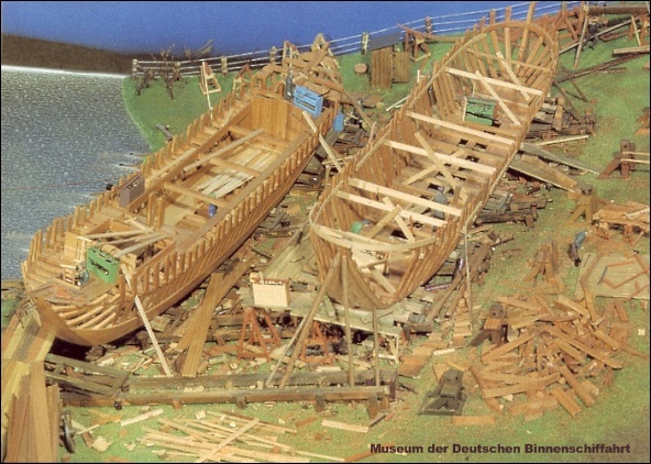 Diarama einer Aakwerft um 1850